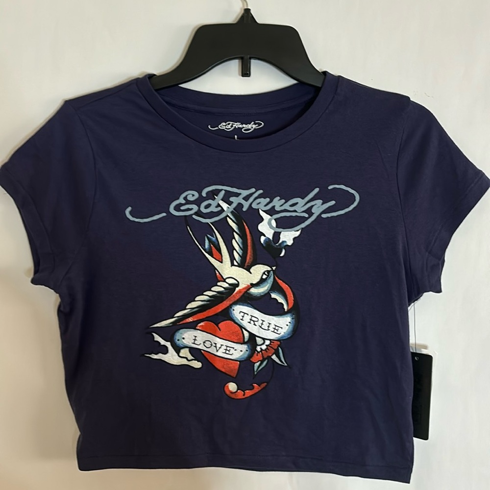 ** BRAND NEW WITH TAGS** ED HARDY GRAPHIC CHOPPED TOP BABY TEE